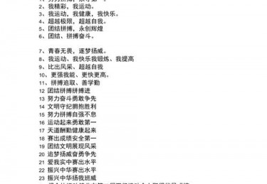 体育主题口号