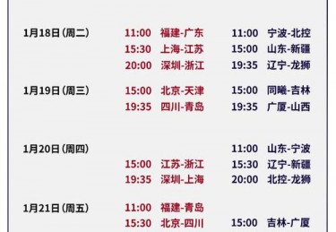 cba第二阶段赛程安排
