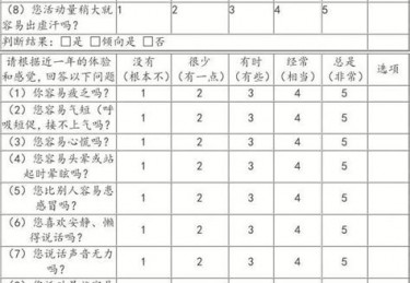 体育素质评价表
