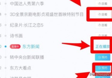 东方卫视回看直播回放