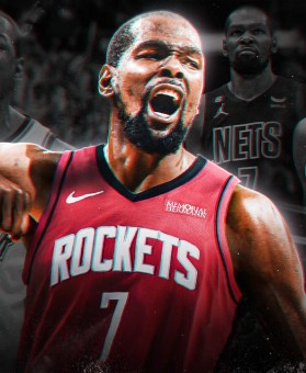 NBA史上最大交易诞生：7队13人6签轮动，杜兰特驾临火箭再造超级战队！