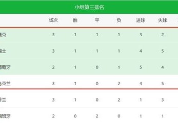 小组赛阶段计分规则