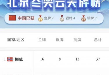 中国冬奥会金牌榜第一名
