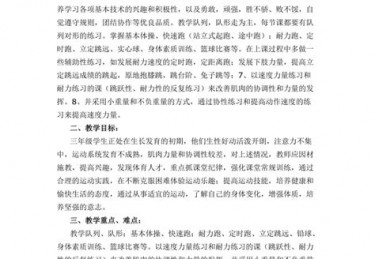 体育课考核课教案